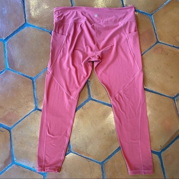 ATHLETA $98 Salutation Stash Pocket 7/8 Tight - Size 1X - Mauve YOGA Athletic - Picture 8 of 12